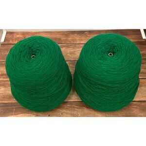 One Nomis Yarn Christmas Green 3/15 100% Acrylic Yarn cone